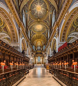 St Paul's Cathedral Choir looking east, London
