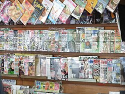 Indonesian is also the language of Indonesian mass media, such as magazines. Printed and broadcast mass media are encouraged to use standard Indonesian, although more relaxed popular slang often prevails.