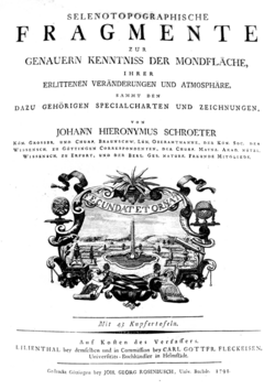 Title page from the Selenetopographische Fragmente