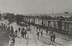 Skopje after being captured by Albanian revolutionaries in August 1912 after defeating the Ottoman forces holding the city, later the Ottomans restored power over the city