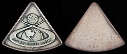 Apollo 8 space-flown silver Robbins medallion