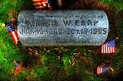 Virgil Earp Headstone located in River View Cemetery, Portland, Oregon