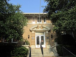 The Smith County Historical Society building is across the street from the Tyler Public Library