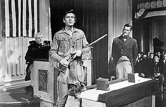 Fess Parker as Davy Crockett in Disneyland