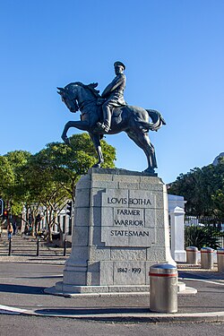 Statue near The Houses of Parliament, Cape Town by Romano Romanelli