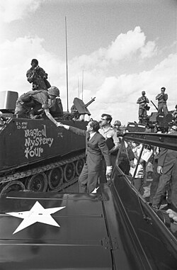 Nixon visits American troops in South Vietnam, July 30, 1969