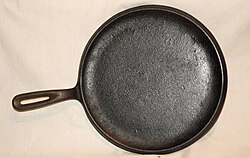 A cast-iron comal
