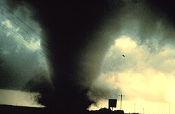 A powerful tornado in Texas