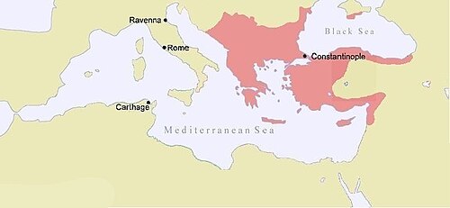 The Byzantine Empire in AD 1180 before Latin Fourth Crusade