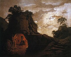 Painting of Virgil's Tomb, with the Figure of Silius Italicus by Joseph Wright of Derby