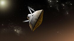 The guided entry is the phase that allowed the spacecraft to steer with accuracy to its planned landing site.