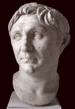 Marble head depicting Pompey. Pompey's campaigns finished the war on Mithridates, forcing his flight from Pontus and death in Crimea.