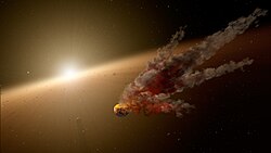 Asteroid collision led to the building of planets near star NGC 2547-ID8 (artist concept).