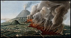 Lava flows from Vesuvius in 1760