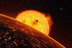 Artist's impression of CoRoT-7b.Credit: ESO/L. Calçada.