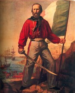 Giuseppe Garibaldi lands in Marsala, Sicily, during the Expedition of the Thousand (by Gerolamo Induno)