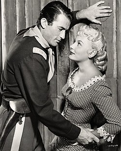 Peck and Barbara Payton in Only the Valiant (1951)