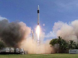 The first successful Falcon 1 launch in September 2008