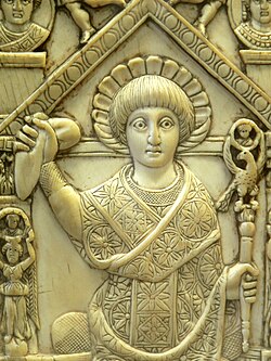 Flavius Anastasius (consul in 517) in consular garb, holding an eagle-topped sceptre.