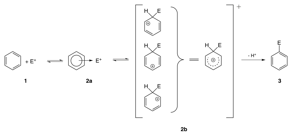 Mechanism of electrophilic aromatic substitution