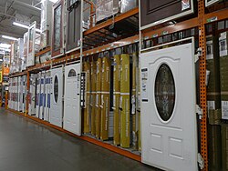 Merchandise on display in a hardware store