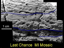 Cross-bedding features in rock "Last Chance"