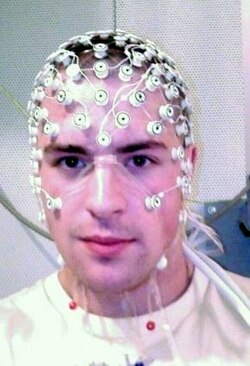 An EEG recording setup