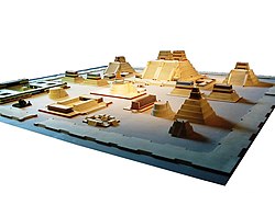 Situation of the Templo Mayor (upper centre) in the central district of Tenōchtitlan