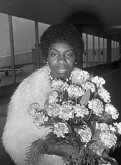 Simone at Amsterdam Airport Schiphol in Amsterdam, Netherlands in March 1969