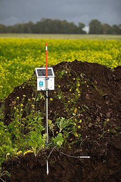 Soil measuring and surveying device