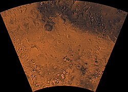 Image of the Phaethontis Quadrangle (MC-24). The region is dominated by heavily cratered highlands and low-lying areas forming relatively smooth plains.