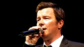 Astley performing in Copenhagen, Denmark, July 2009