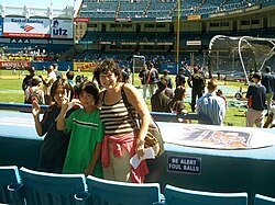 Sotomayor with her nephews at the original Yankee Stadium in 2007