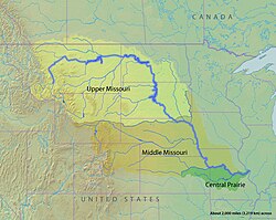 Regions of the Missouri River Watershed