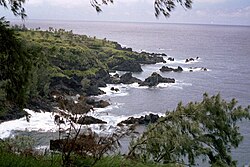 The Maui coastline near Lindbergh's retirement home in Kipahulu, where he supported conservation efforts during his later years