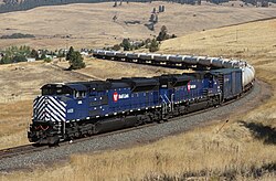 A Montana Rail Link oil train. Until January 2024, when BNSF resumed operations on the tracks formerly leased to MRL, the defunct company had its headquarters in Missoula.