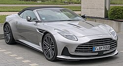 A grey coloured convertible.