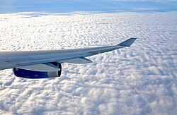 Complete cloud coverage over France