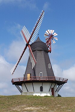 Windmill in Sønderho, Fanø, Denmark. Dutch type, built in 1895.