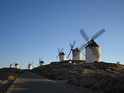 Tower mills in Consuegra, Spain