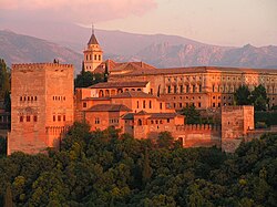 The Alhambra, begun by the first Nasrid emir Ibn al-Ahmar in the 13th century