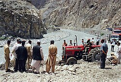 Landslide of soil and regolith in Pakistan