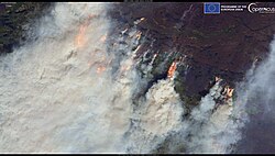 Huge clouds of smoke caused by wildfires in Quebec (June 2023)