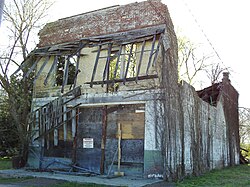 The remains of Bryant's Grocery and Meat Market in 2009