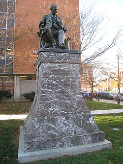 Statue of Anthony J. Drexel by Moses J. Ezekiel, which was completed in 1904 and moved to the Drexel campus in 1966