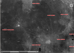 Luna 2 site is near the right of the image, relatively close to the Apollo 15 landing site.