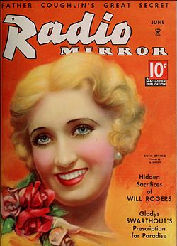 Etting on the cover of the June 1935 edition of Radio Mirror.
