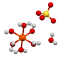 portion of the solid ferrous sulfate heptahydrate. One water of crystallization is evident.