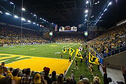 The Fargodome at a North Dakota State Bison game