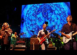 Guest appearances during the "Beacon Run" were common. Here Eric Clapton joins the band in March 2009 to play songs from 1970's Layla and Other Assorted Love Songs, which had featured Duane Allman.
